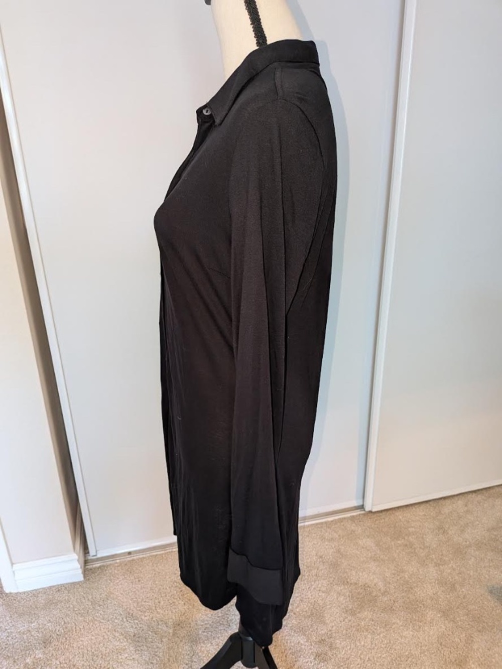 Cino Black Button-Up Shirt dress - LARGE - Picture 4 of 6